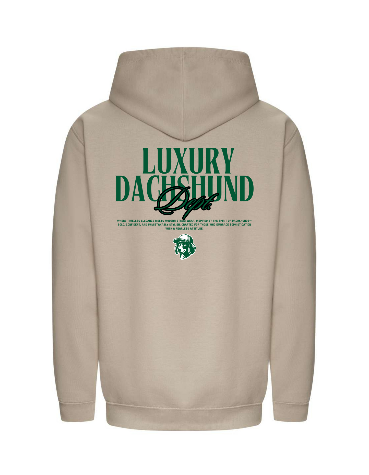 Luxury Dachshund Dept. Organikus Pamut Hoodie - DACHLUX