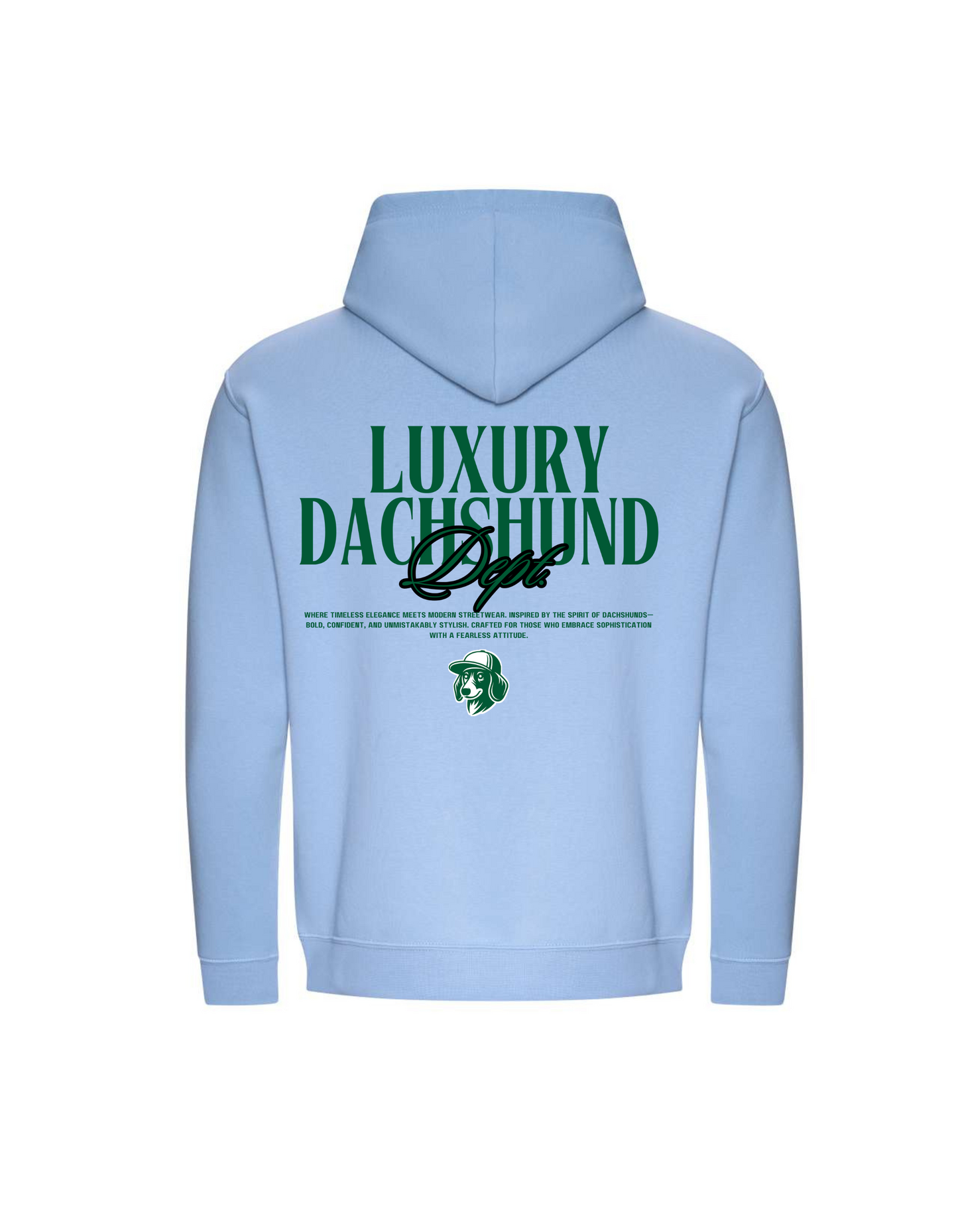 Luxury Dachshund Dept. Organikus Pamut Hoodie - DACHLUX