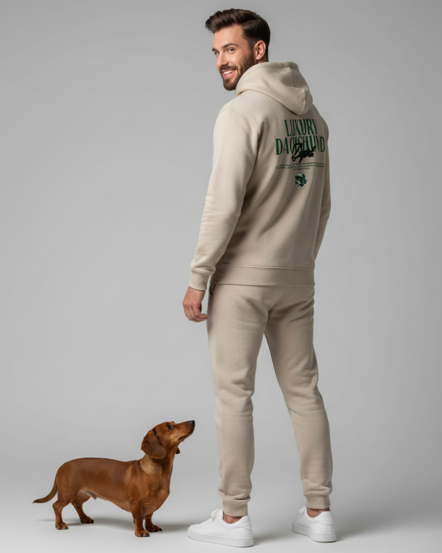 Luxury Dachshund Dept. Organikus Pamut Hoodie - DACHLUX