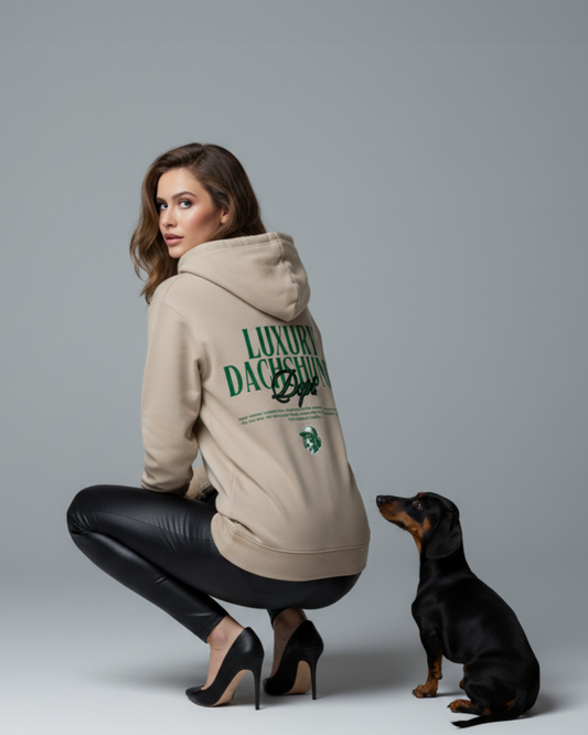 Luxury Dachshund Dept. Organikus Pamut Hoodie - DACHLUX