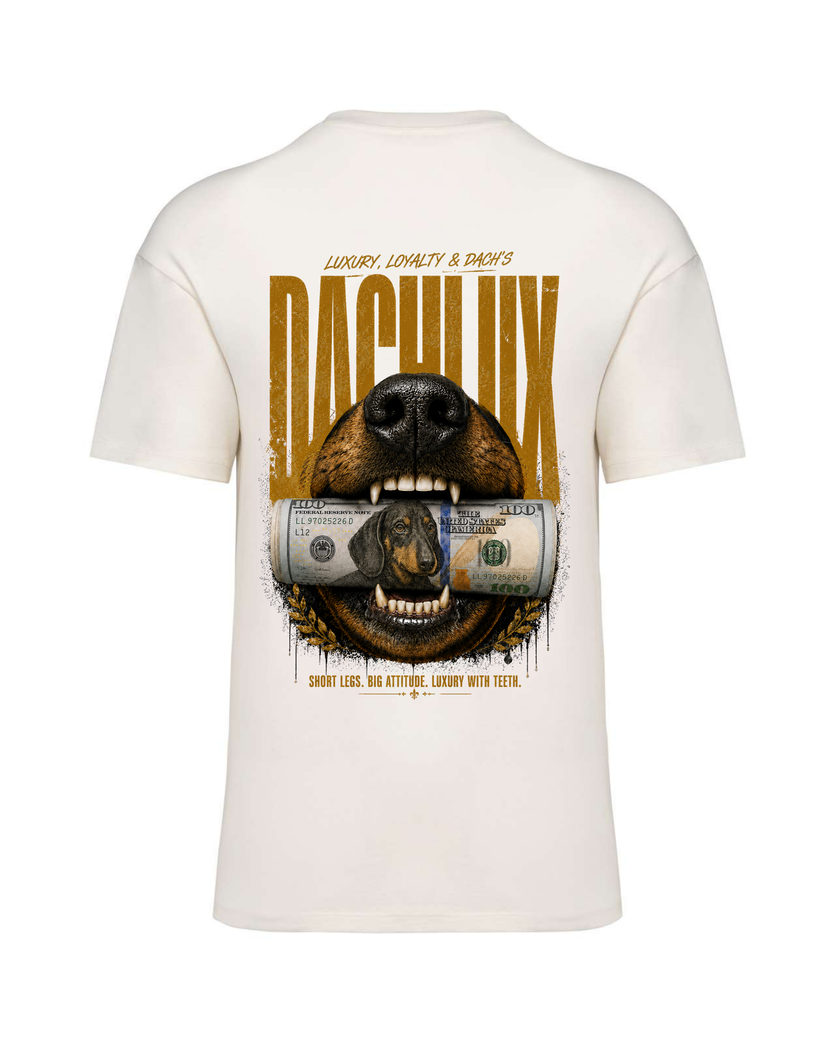 LUXURY With TEETH Shoulder Loose Póló DACHLUX T-Shirt