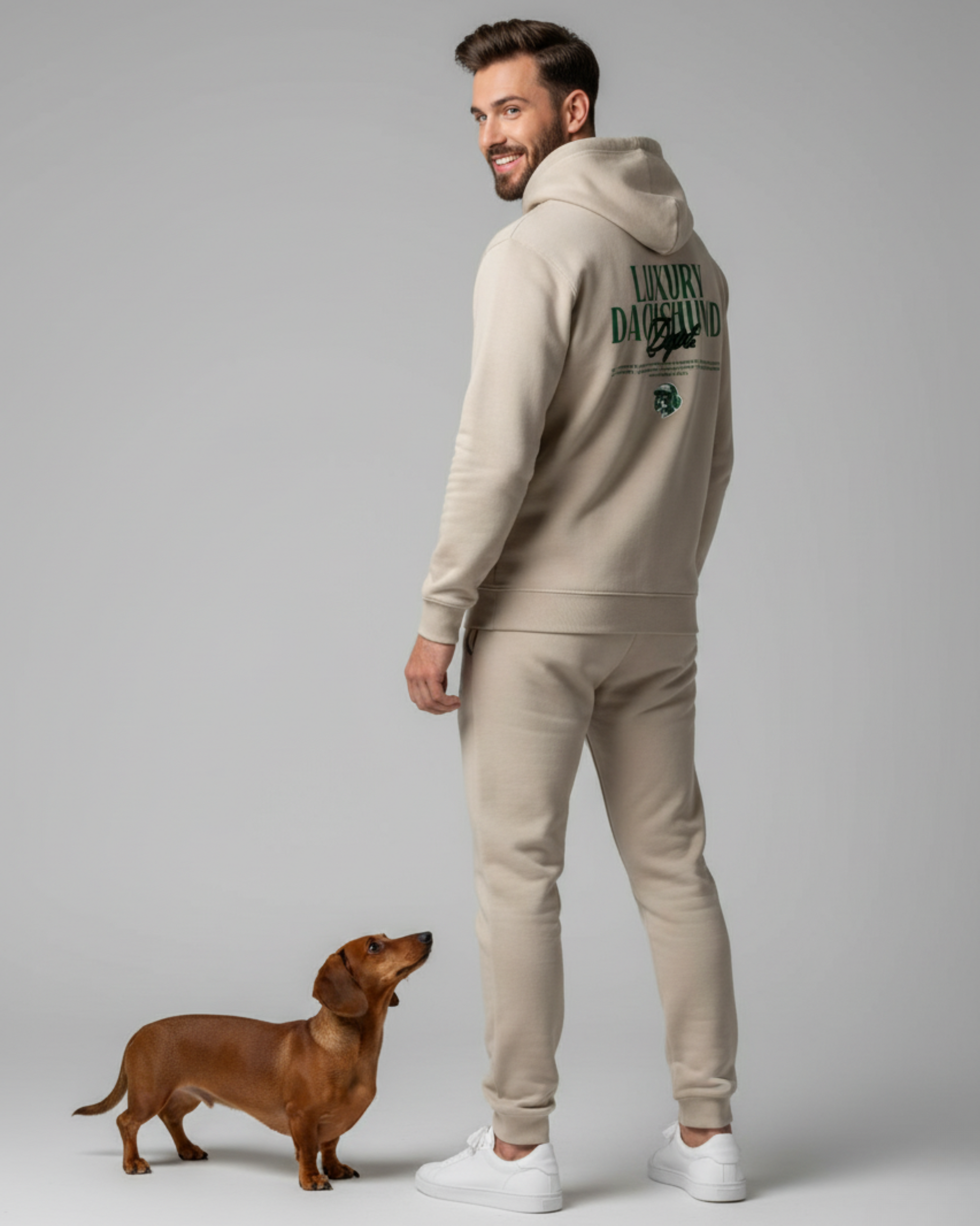 Luxury Dachshund Dept. Organikus Pamut Hoodie - DACHLUX